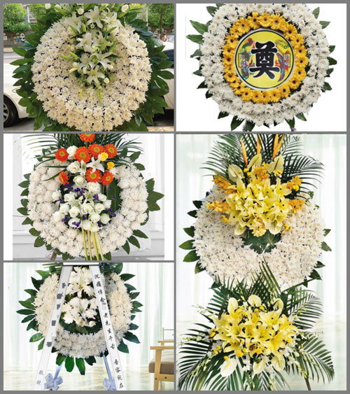 山东青岛平度市旧店镇后河南村花圈速递